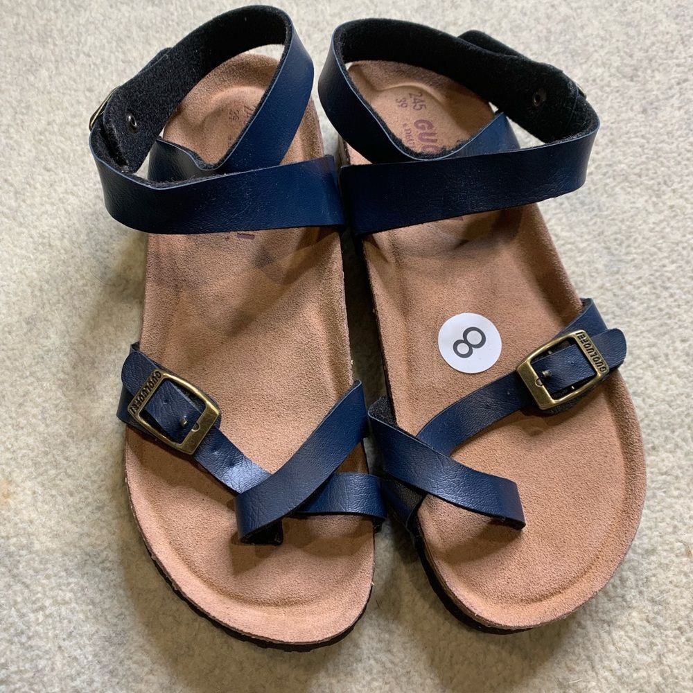 Women's Navy Strappy Sandals